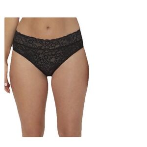 Maidenform Women's Perfect Fit Stretch Lace High Leg Underwear, 3-Pack Size L NW